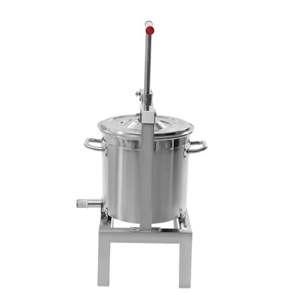 10L/2.6Gal Stainless Steel Fruit Wine Press Large Fruit Honey Presser and Cider Manual Juice Maker T-shape Apple Press extractor for Wine and Juice Making Cider Press - size: 10L/2.6Gallon