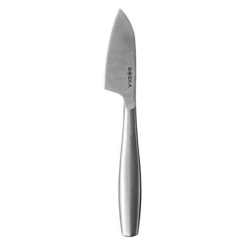 BOSKA Stainless Steel Cheese Knife - Copenhagen Nr.3 for All Types of Cheese - Multi-Functional Cheese Slicer - Handheld Slicer - Silver Non-Stick - Dishwasher Safe - for Kitchen Cooking - style: Hard Cheese Knife
