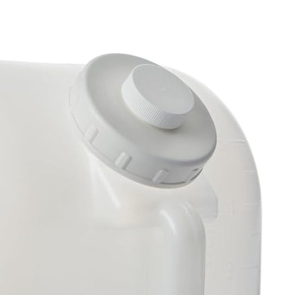 5 Gallons Carboy Dispenser with Faucet and Lid– Water Container Heavy-Duty HDPE Carboy for Multi Purpose Uses & Liquid Storage – Mixing Container – Made in USA - size: 5 Gallons