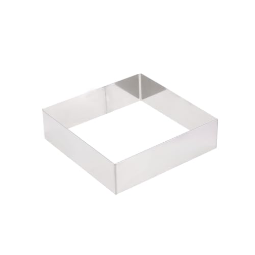 GALPADA Stainless Steel Square Cake Ring 7.28 X 7.28 X 1.96 Inch Cake Cutter Mousse Mold Reusable Baking Tool for Pastry Dessert Fondant Bread Sandwiches Cheese - size: Size 10