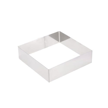 GALPADA Stainless Steel Square Cake Ring 7.28 X 7.28 X 1.96 Inch Cake Cutter Mousse Mold Reusable Baking Tool for Pastry Dessert Fondant Bread Sandwiches Cheese - size: Size 10