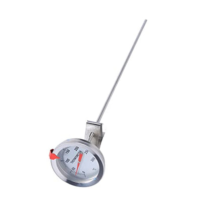 Stainless Steel Cooking Probe Thermometer with Clip for Food Meat Home Brew Wine Kettle 12 Long