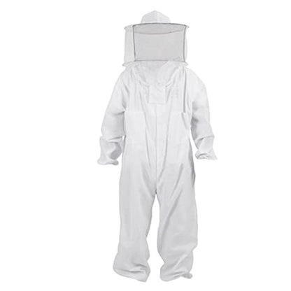Bee Jacket,Professional Soft Beekeeping,Beekeeping Veil Protective Equipment,Full Keeper Suit with Beekeeper Hat for Men Women (White XL) - color: White Xl