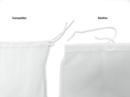 Soy / Nut Milk Bag - XL12"X10” Two bags - Hot / Cold brew, Commercial Grade Reusable All Purpose Food Strainer - Food Grade BPA-Free - Ultra Strong Fine Nylon Mesh
