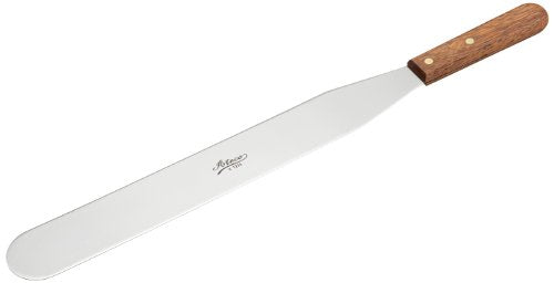 Ateco Straight Spatula with 14-Inch Stainless Steel Blade, Wood Handle, Silver - size: 14 Inch - Straight