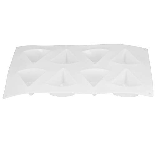 Cheese Silicone, 8 Cavity, White, 29x17x3cm - NonStick Food Grade, Flexible, Heat, Ideal for DIY Baking and Dessert Making