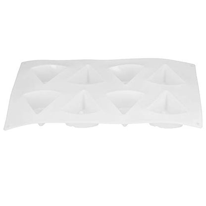 Cheese Silicone, 8 Cavity, White, 29x17x3cm - NonStick Food Grade, Flexible, Heat, Ideal for DIY Baking and Dessert Making
