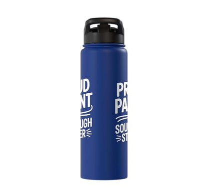 Proud Parent Sourdough Starter Active Yeast Stainless Steel Insulated Water Bottle - color: Royal Blue