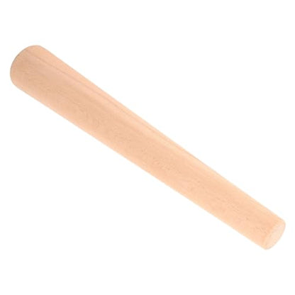 Cabilock Beech Wood Garlic Pestle Stick Handheld Kitchen Mortar Pounder for Garlic and Wooden Masher for Crushing Spices and Sauerkraut
