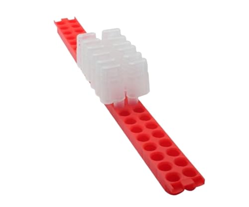 Queen Bee Cage 2pcs Queen Banking Cell Cage with Transport Box Kit Bee Moving Isolator Protection Case Shipping Bar Beekeeping Tools for Beekeeping Supplies(Bar with 50 Cages) - color: Bar with 50 Cages