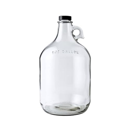 FastRack Glass Water Bottle Includes 38 mm Polyseal Cap, 1 gallon Capacity, Clear - size: 1 Count (128 oz per bottle)