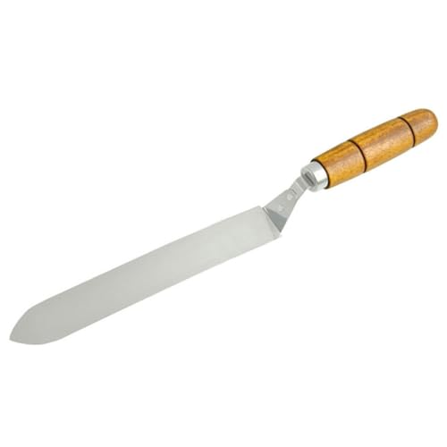 INOOMP Stainless Steel Honey Uncapping Cutter Manual Beehive Scraper Beekeeping Tool with Wood Handle for Efficient Cutting and Rust Resistance in Beekeeping 13.4 Inch Random Color