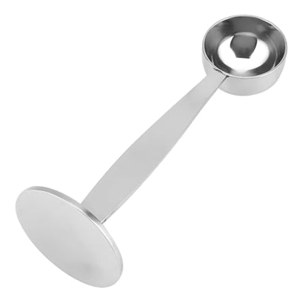 ZPSHYD Stainless Steel Coffee Scoop And Tamper Dual Purpose Measuring Spoon For Espresso Ground Coffee Beans Powder Food Grade Material 14.5cm 87g