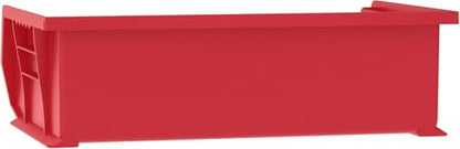 Akro-Mils 30255 AkroBins Plastic Storage Bins, Space-Saving Stackable Bins for Garage, Pantry, Craft Organization, 11" x 16" x 5", Red, 6-Pack - color: Red