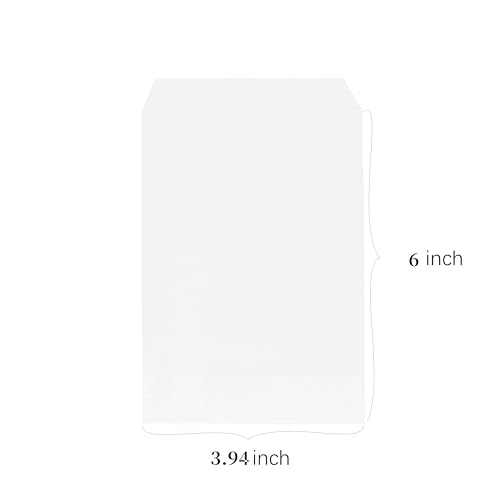 Quotidian White Glassine Paper Bags 4" x 6" (10 x 15.2cm), Pack of 100 Semi-Transparent Wax-Free Paper Treat Bags, Cookie Sleeves for Bakery, Party Favors, Handmade Soap, Seeds, Small Gifts - size: 4 x 6 Inch