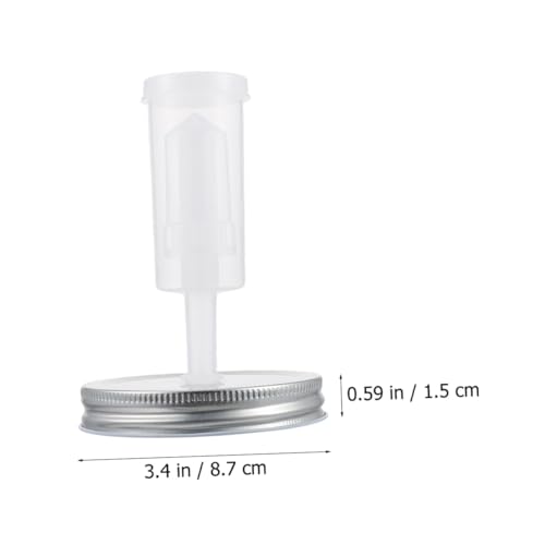 DECHOUS Fermenting Lid Kit for Wide Mouth Mason Jars 87mm Diameter with Airlock Fermenter Lid Fermenter Jar Supplies for Home Kitchen Canning Random Color