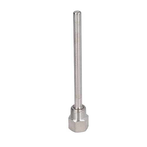 Stainless Steel Thermowell G1/2 Male Thread 6.7 Inch Thermowell Probe Thermometer Sleeve with Durable 304 Stainless Steel for Brew Kettle Temperature Sensor Protection R