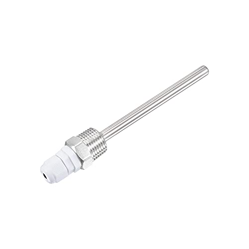 uxcell 8mm Dia G1/2 Thermowell Weldless Stainless Steel 304 with Cable Gland 100mm Length for Beer Fermenter, White - color: White, size: G1/2 x 100mm