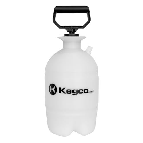 Kegco 1 Gallon Hand Pump Pressurized Kegerator Cleaning Kit w/No-Rinse Cleaner - color: 1 Gallon Cleaning Bottle