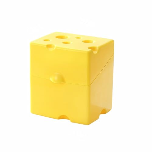 Cow Cheese Slice Holder Storage Container For Refrigerator Sliced Shredded Keeper Containers For Fridge (yellow)