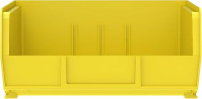 Akro-Mils 30235 AkroBins Plastic Storage Bins, Space-Saving Stackable Bins for Garage, Pantry, Craft Organization, 11" x 11" x 5", Yellow, 6-Pack - color: Yellow