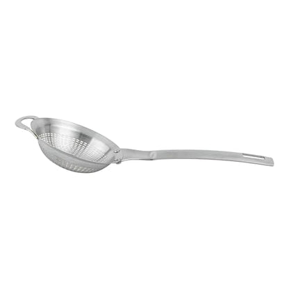 Restaurantware Fine Mesh Strainer - 1 Count - Met Lux 8.27" x 3.15" Stainless Steel Fine Mesh Sieve, Adjustable Tilt Strainer, Hanging Hole, Easy to Clean - Sieve For Flour and Juice - size: 8.25" x 3.25"