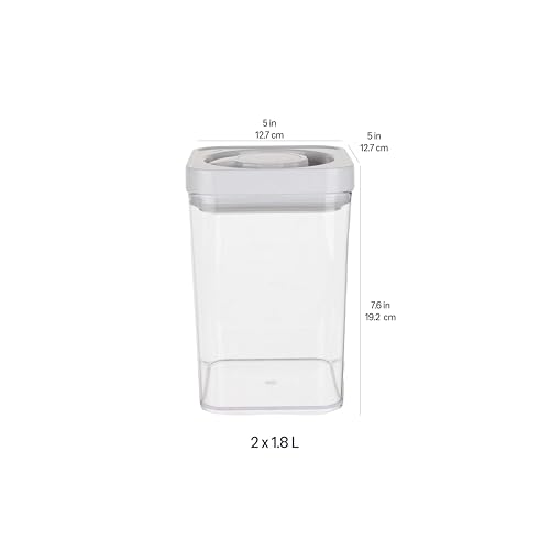 Amazon Basics Airtight Food Storage Containers, BPA Free, Dishwasher Safe, with Twist/Turn Lids, for Kitchen Pantry Organization, 10-Piece Square Set, Clear Plastic