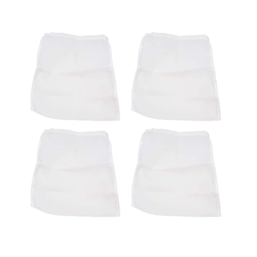 4 Pcs 300 Mesh Nylon Cheesecloth Filter Screen, 20 * 30CM Fine Mesh Bag Milk Filter Bag, Reusable Filter Slag Bag for Wine Tea Coffee Juices Honey
