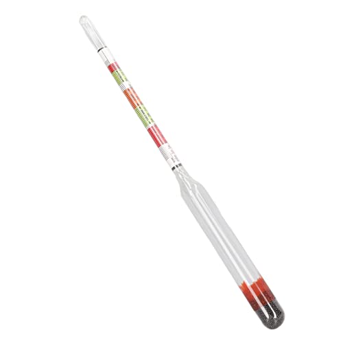 ViaGasaFamido Glass Triple Scale Hydrometer 10Pcs Beer Wine Tester Set with Storage Tube for Home Brewing Measuring