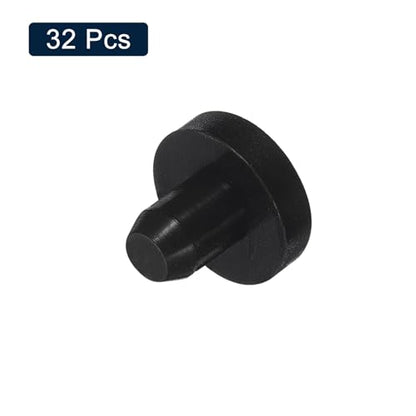 uxcell 32 Pieces Black Rubber Stopper, 6mm Plug Holes for 5.5-5.8mm/0.22-0.23" Hole - size: 5.5-5.8 mm