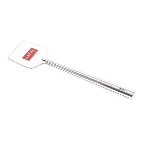 HAZEL Stainless Steel Dosa Flat Base Taveta Tavethi Palta Turner Spoon - size: Set of 1, style: Dosa Tavethi