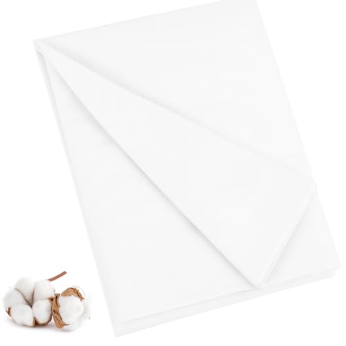 PEASUG 100% Cotton Muslin Fabric,59 inch x 5 Yards Bleached Muslin Fabric by The Yard, Medium Weight Draping Fabrics Suitable for Sewing Embroidery, Garments, Crafts Material-White - color: Bleached, size: 5 Yards