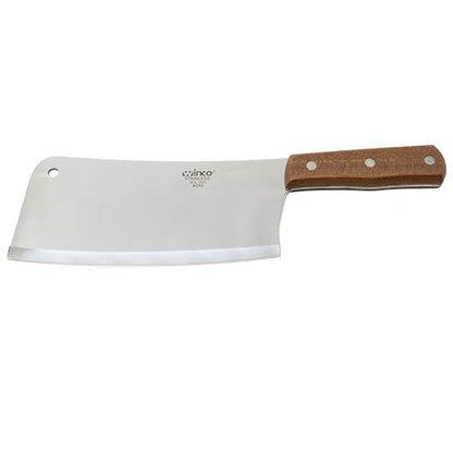 Winco 8" Heavy Duty Chinese Cleaver with Wooden Handle, 3-1/2″ - size: 8", style: Chinese Cleaver/Wooden Handle