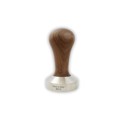 53.35mm Tamper designed to fit 54mm IMS Precision baskets. Wood handle and Food - Safe Stainless Steel base. Made in Italy
