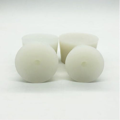 GALPADA Silicone Fermenting Airlocks and Plug Set for Home Brewing Wine Making, Conical White Wine Fermentation Valve with Hole Stopper, 3pcs Bubble Airlocks for Fermenters and Jars
