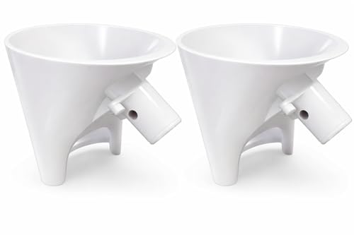 Stand Mixer Bowl Pouring Funnel Set, 2 Pack Wide-Mouth No-Spill Funnels for Dry & Liquid Ingredients, Fits 4.5–8 Qt Tilt-Head & Bowl-Lift Mixers, Food-Grade Baking Accessory