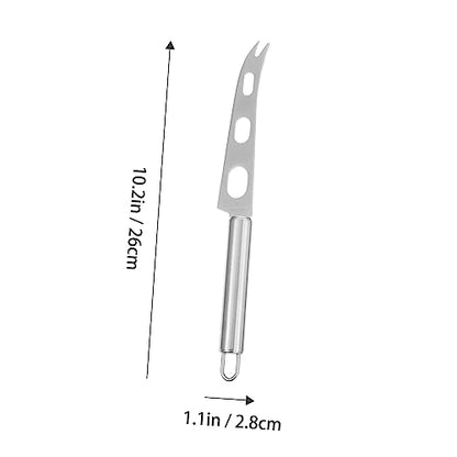 BESPORTBLE 2pcs Stainless Steel Cheese Knife Ergonomic Butter Spatula and Pizza Cutter Kitchen Baking Tool for Easy Spreading and Slicing