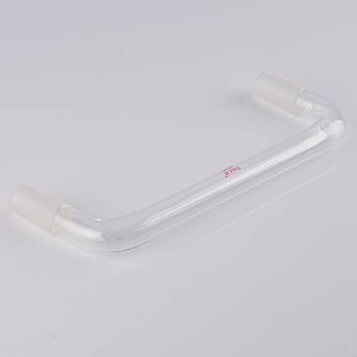 stonylab Glass Distilling Adapter, Borosilicate Glass 75 Degree and 105 Degree Bent Chemistry Adapter with 24/40 Standard Taper Inner Joints, 200 mm Length - size: 24/40 Joint