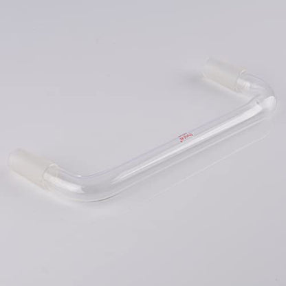 stonylab Glass Distilling Adapter, Borosilicate Glass 75 Degree and 105 Degree Bent Chemistry Adapter with 24/40 Standard Taper Inner Joints, 200 mm Length - size: 24/40 Joint