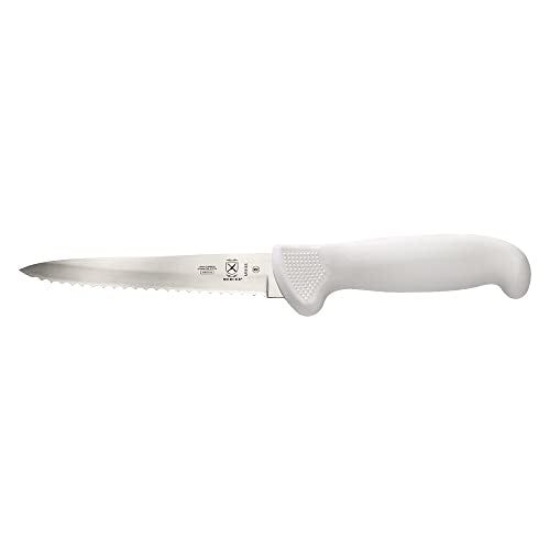 Mercer Culinary Ultimate White 5" Wavy Edge Utility Knife - style: Wavy Edge Utility Knife 5 Inch