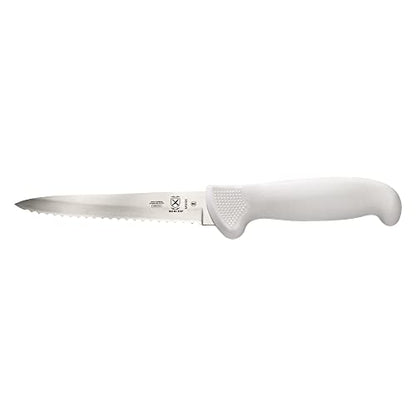 Mercer Culinary Ultimate White 5" Wavy Edge Utility Knife - style: Wavy Edge Utility Knife 5 Inch