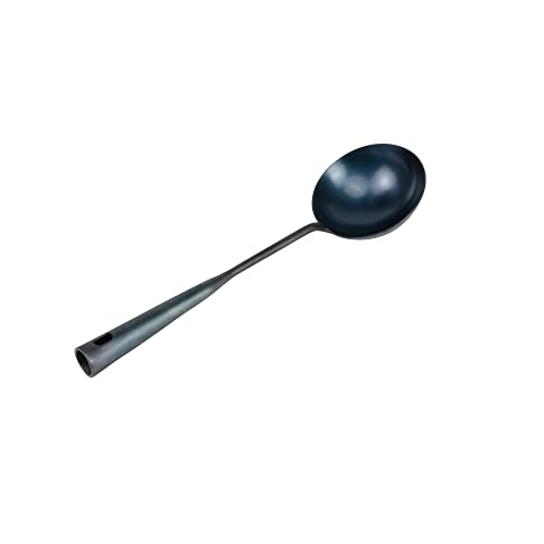 ZhenSanHuan Traditional HandMade Iron Wok Ladle Long utensil Ladle 32CM - size: 32CM/12.6'', style: Ladle