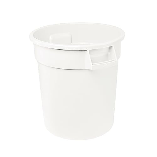 20 Gallon White Round Commercial Trash Can/Ingredient Bin, Ingredient Storage Bin, Commercial Storage Bins, Round Food Storage Container for Kitchen/Food Prep/Storing, Kitchen Trash Can - color: White, size: 20 Gallon