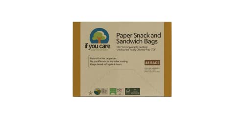 IF YOU CARE 100% Unbleached Paper Sandwich AND Snack Bags, 48 Count (Pack of 6)