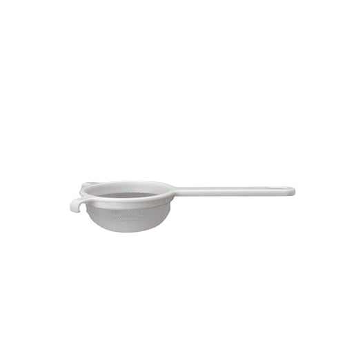 HIC Kitchen Double-Ear Fine Mesh Strainer, BPA-Free, 4-Inch, For Sifting Baking Ingredients, Straining, And Draining Soups And Sauces - color: Double-Ear Fine Mesh White, size: 4-Inch