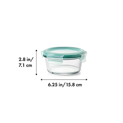 OXO Good Grips 2 Cup Smart Seal Glass Airtight Round Food Storage Container - size: 2 Cup