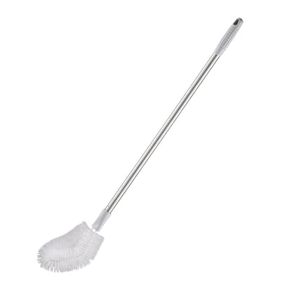 Long Bottle Brush 27.5 Inch Bendable Head Stainless Steel Handle Water Bucket Cleaning Brush for Large Buckets, Home Office Use (Gray) - color: Gray
