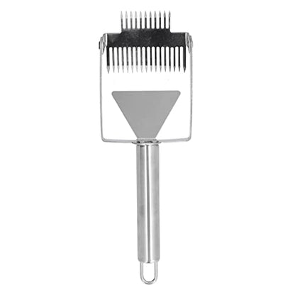 aqxreight Honey Uncapping Fork Double Honey Cutting Fork Beehive Tool Honey Scraper Uncapping Shovel Beekeeping Tools (Stainless Steel Handle Double Ended) - size: Stainless steel handle double ended