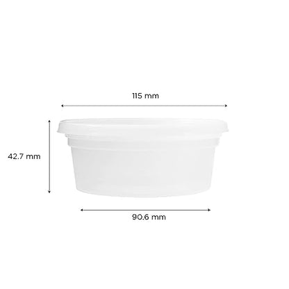 Karat [8oz - 240 ct] Clear PP Injection Molded Round Deli Containers with Lids (FP-IMDC8-PP) - color: Clear, size: 8oz