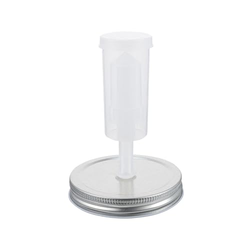 YARNOW Mason Jar Fermenter Lid Kit 87mm Wide Mouth with Airlock and Tinplate Lid for Pickling and Vegetable Fermentation Home Kitchen Accessories Random Color